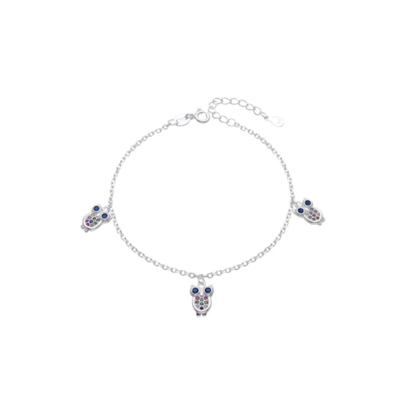 Pulsera Buhos Colores - Plata