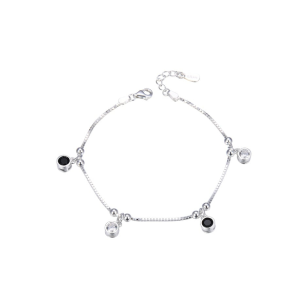 Pulsera Luz Negro - Plata